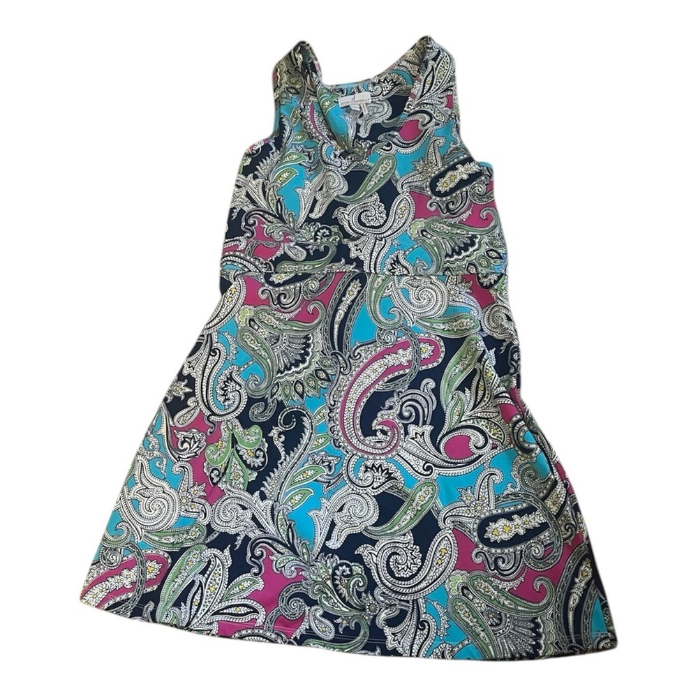 Jude Connally The Beth Paisley Print Sleeveless Dress Size Large